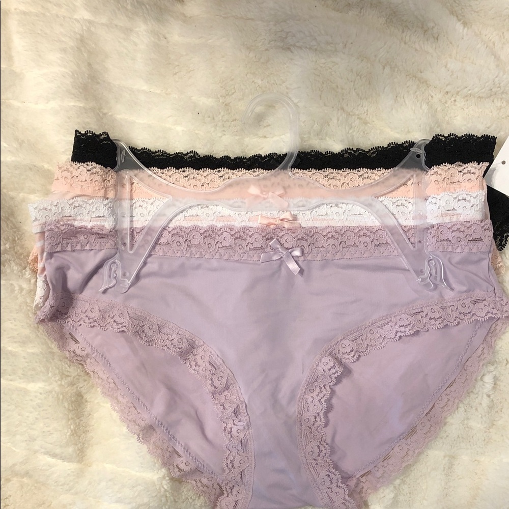 Honeydew Intimates Lace Bikini Briefs - Black, Pink, Lilac